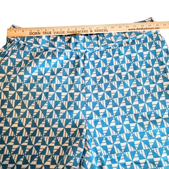 Soft Surroundings Narah Wide Leg Palazzo Pant Blue & White Geometric Print 1X - Picture 13 of 15